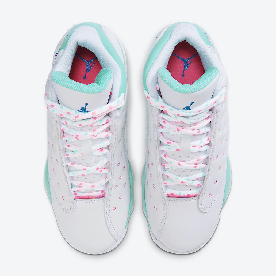 Air-Jordan-13-GS-Aurora-Green-Digital-Pink-Release-Date-439358-100-3