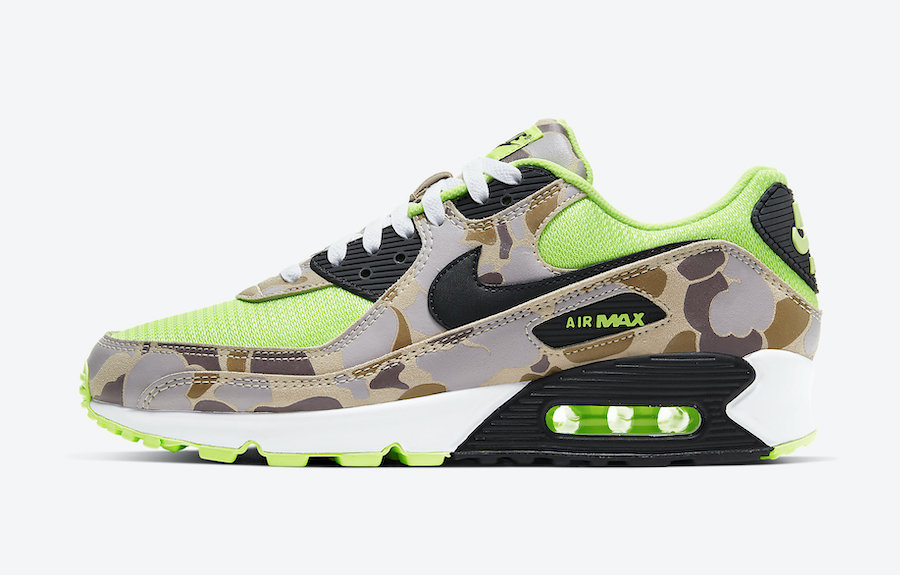 Nike-Air-Max-90-Ghost-Gren-Volt-Duck-Camo-CW4039-300-Release-Date